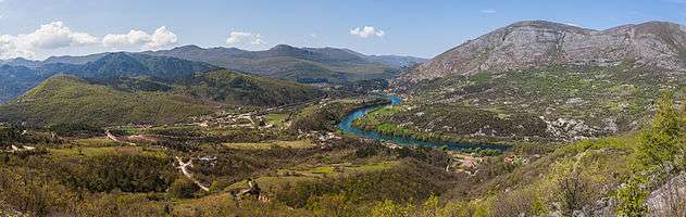 Trebišnjica river near Gornji Orahovac, in Bosnia and Herzegovina.