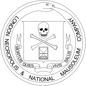 Skull and crossbones and an expired hourglass, surrounded by a snake eating its own tail (ouroboros)