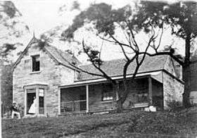 Photo of the Greencliffe house above Jeffrey Street in 1885