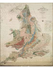 Greenough's Geological map of England & Wales published by the Geological Society 1819