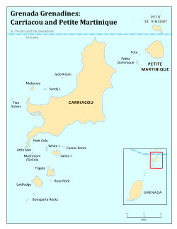 Location of Grenada Grenadines.