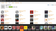 The interface of Grooveshark (on 17 July 2012).