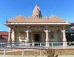 A picture of the Gurjar Hindu temple in the Ifield area of Crawley