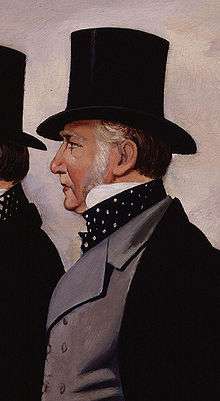Detail of a portrait of Henry John Rous with George Payne, by G. Thompson