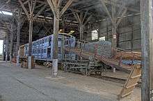 Here you can see the sheep-cattle car that the local High School students are working on at the Centre