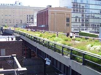 The aerial greenway crosses 20th Street in New York