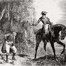 A highwayman, from an old print.
