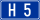 Slovenian H5 expressway shield
