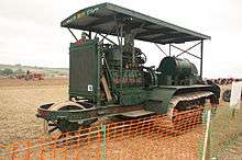 Restored Holt seventy-five tractor on display.