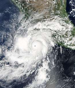 Hurricane Hilary off the coast of Mexico on September 23, 2011