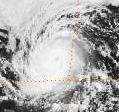 A Category 3 hurricane approaching peak intensity