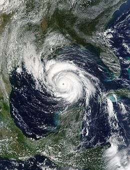 Satellite imagery of the strongest hurricane of the 2002 Atlantic hurricane season in the Gulf of Mexico.