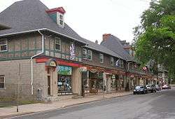 Shops and streetscape in Halifax's Hydrostone district