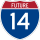 Interstate 14 marker