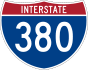 Interstate 380 marker