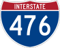 Interstate 476 route marker