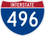 Interstate 496 marker