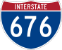 Interstate 676 marker