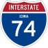 Interstate 74 marker