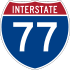 Interstate 77 marker