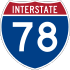 Interstate 78 marker