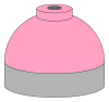  Illustration of cylinder shoulder painted pink for calibration gas