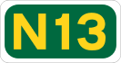 N13 road shield}}