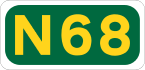 N68 road shield}}