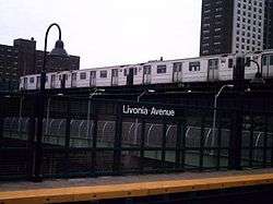 The crossing of the New York City Subway's New Lots Line and Canarsie Line
