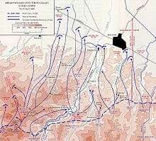 Map of planned advance into Po River valley.