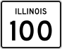 Illinois Route 100 marker