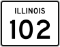 Illinois Route 102 marker