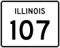 Illinois Route 107 marker