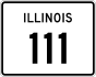 Illinois Route 111 marker