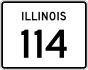 Illinois Route 114 marker