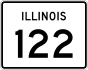 Illinois Route 122 marker