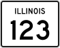 Illinois Route 123 marker