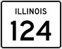 Illinois Route 124 marker