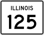 Illinois Route 125 marker