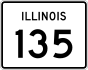 Illinois Route 135 marker