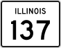 Illinois Route 137 marker