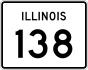 Illinois Route 138 marker