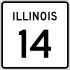 Illinois Route 14 marker