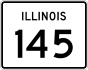 Illinois Route 145 marker