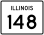 Illinois Route 148 marker