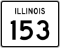 Illinois Route 153 marker