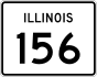 Illinois Route 156 marker