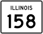 Illinois Route 158 marker