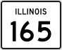 Illinois Route 165 marker