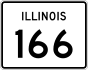 Illinois Route 166 marker